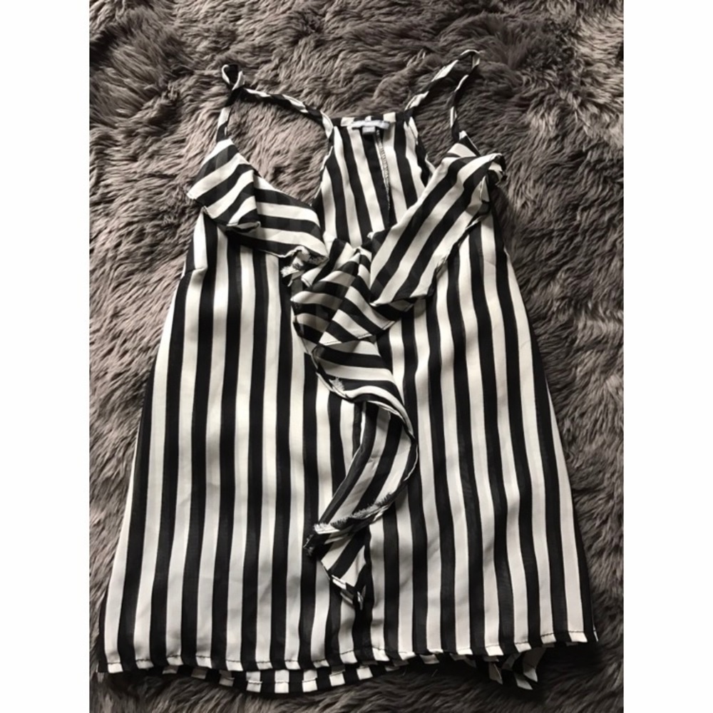 Charlotte Russe Black and white striped blouse